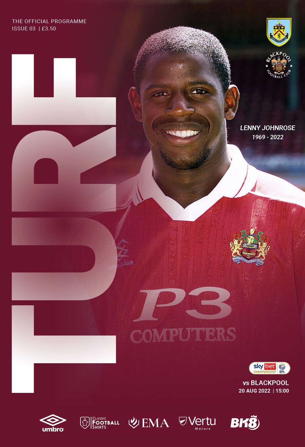 Burnley v Blackpool FC Matchday Programme 22/23