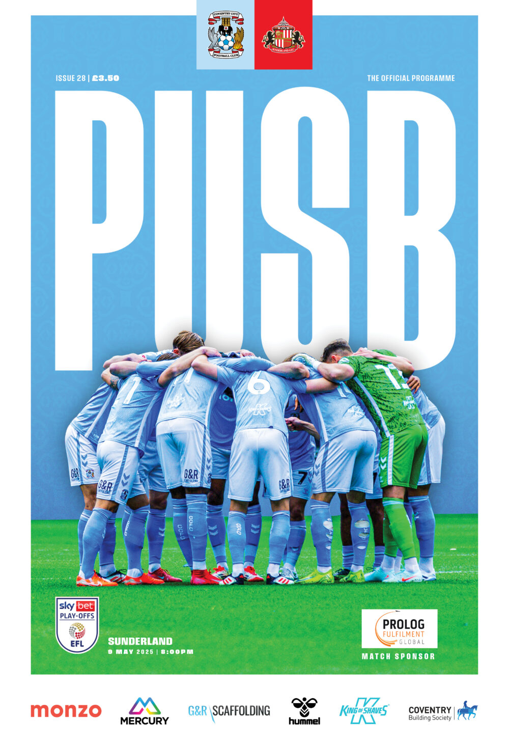 Coventry City v Sunderland PLAY OFF Matchday Programme 24/25